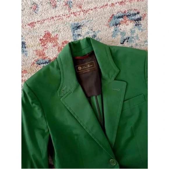 SOLD ❌LORO piana gorgeous poplin stretch green blazer jacket xs - Picture 4 of 10